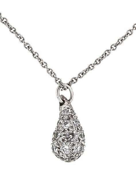 tiffany teardrop diamond necklace